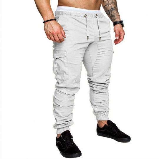 Herren nan karottenförmige Cargo-Jogger mit elastischem Bund Tunnelzug und verstärkten Knien Shop Nory