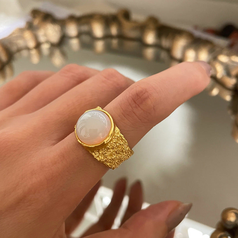 Damenring mit edlem Opal-Element und filigranem Silberdesign Shop Nory