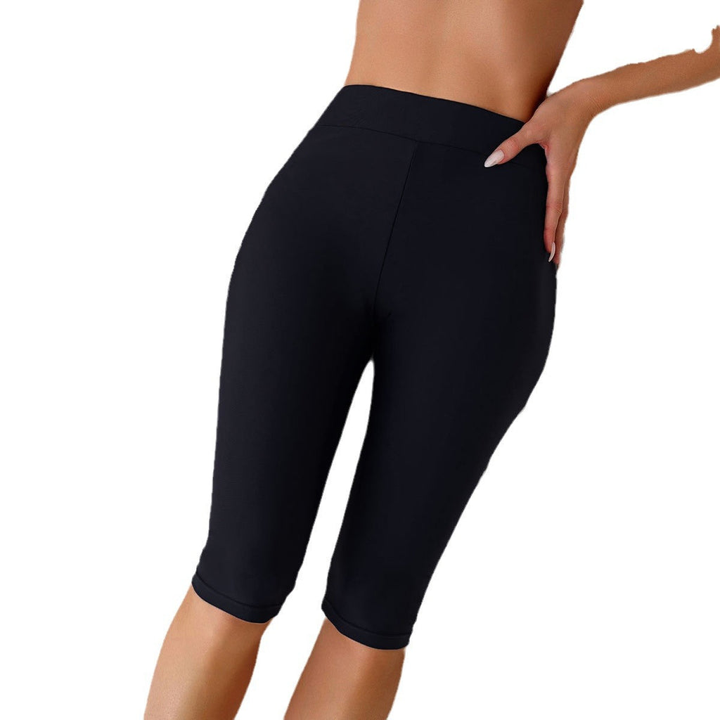 Damen Sportliche Capri-Leggings mit hohem Bund und flexibler Passform
