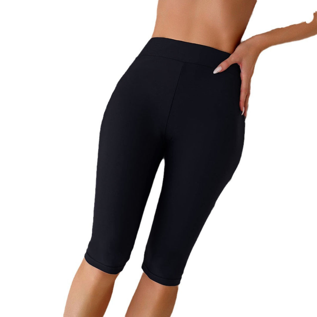 Damen Sportliche Capri-Leggings mit hohem Bund und flexibler Passform