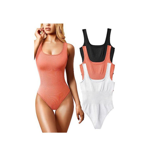 Damen Stylischer Einteiler mit Rippstruktur