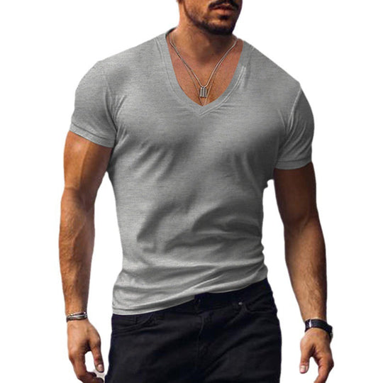 Herren lässiges V-Ausschnitt T-Shirt