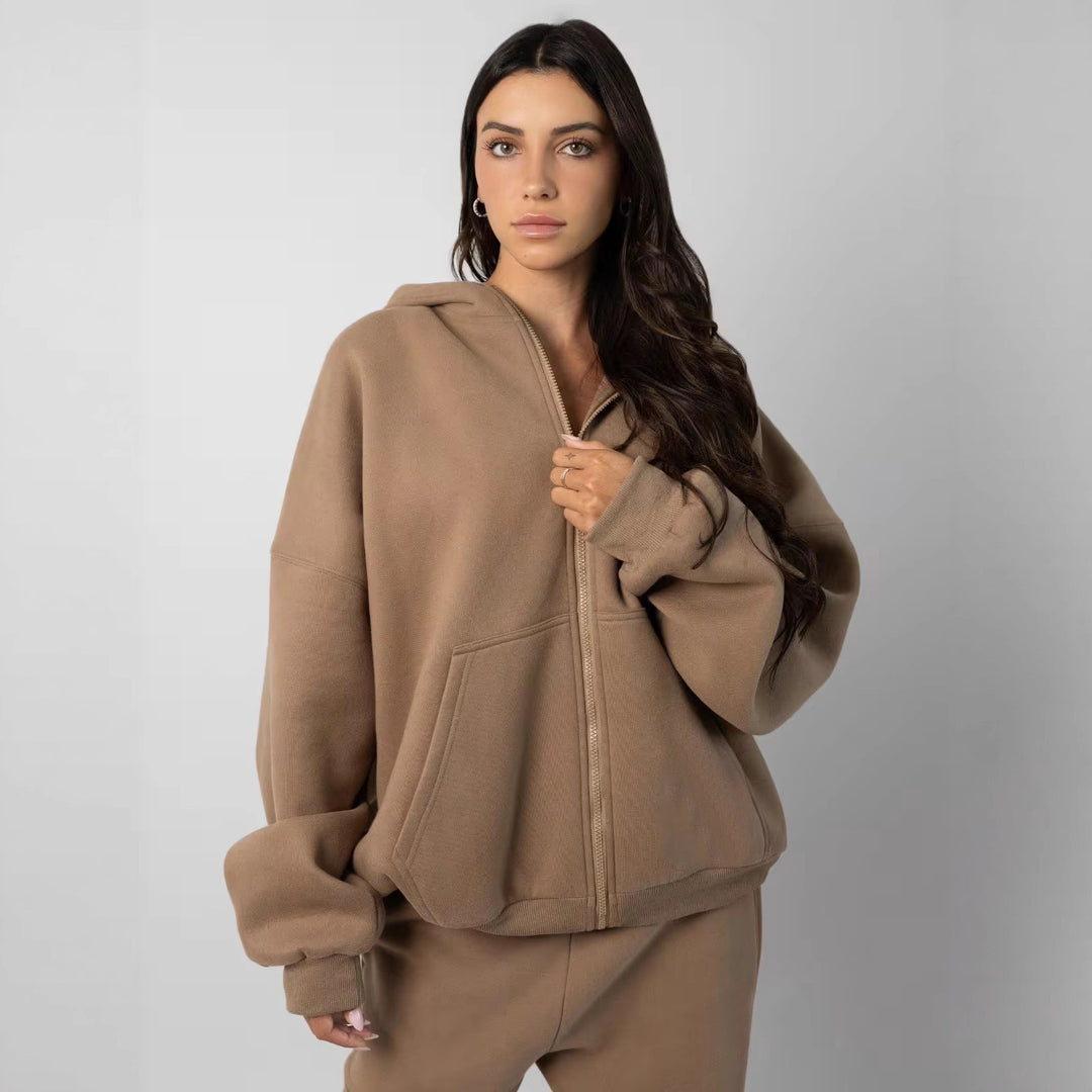 Damen Lässiges Kapuzenpullover und Jogginghose Set Shop Nory