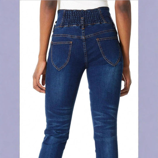 Damen Hochtaillierte Slim-Fit Sculpting-Skinny-Jeanshose mit V-Form Bund und Push-up-Effekt Shop Nory