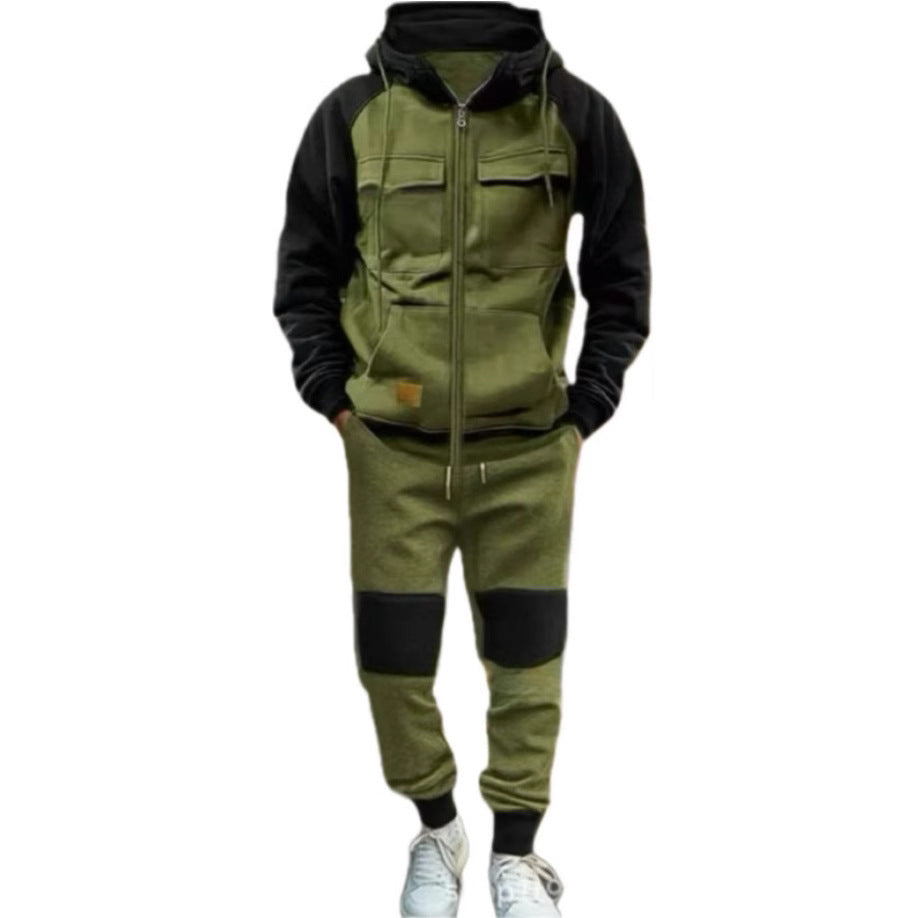 Herren funktionaler Freizeitanzug mit praktischen Taschen Shopnory