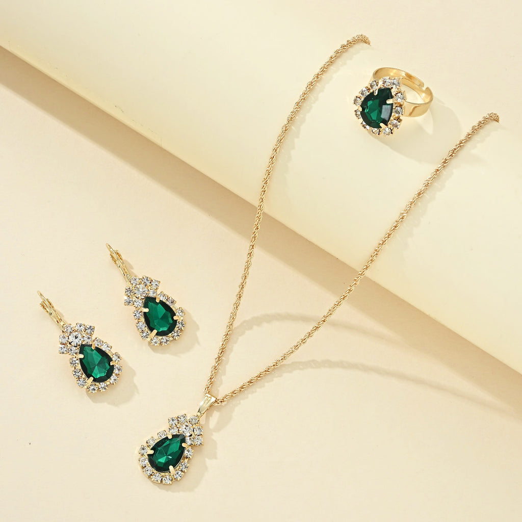 Damen Elegantes Schmuckset mit funkelnden Zirkonia-Steinen Shop Nory