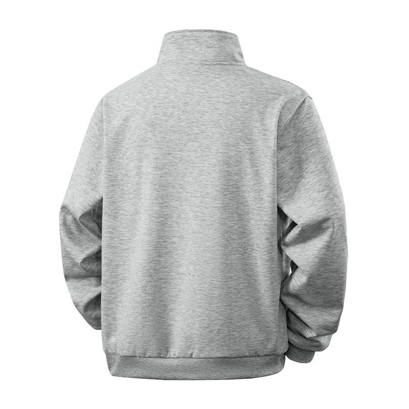 Herren Halbzip-Sweatshirt mit Stehkragen und Rippbündchen Shop Nory