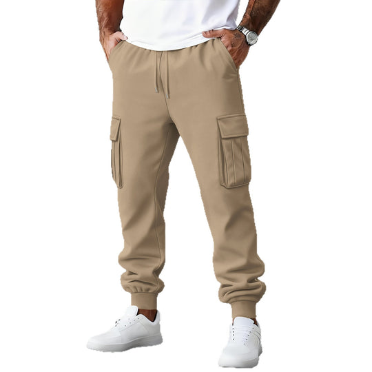 Herren Cargo-Jogger mit hohem Bund, Kordelzug, mehrfachen Klapp-Utility-Taschen und elastischen Bündchen Shop Nory