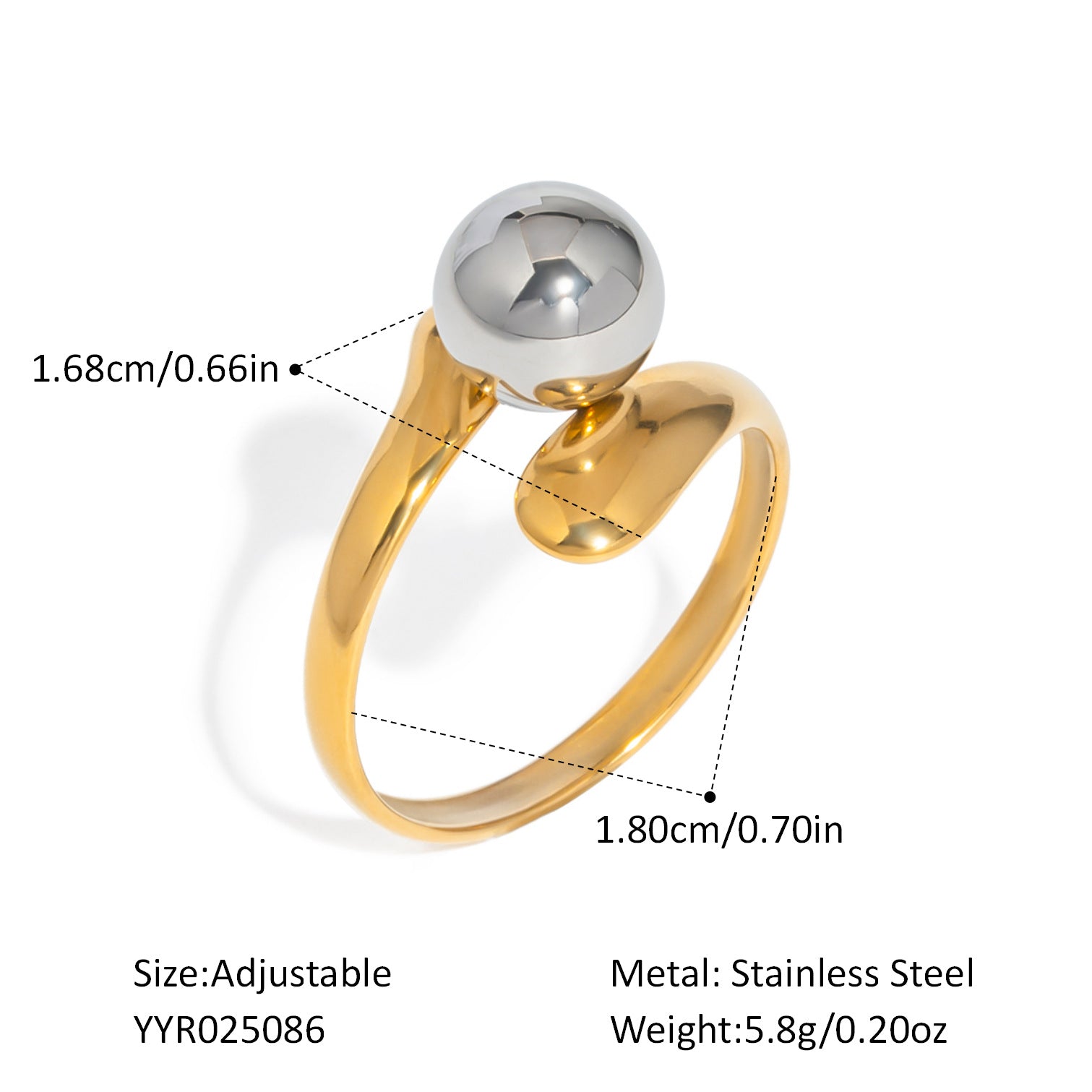 Damen trendiger Statement-Ring Shop Nory