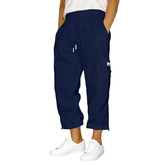 Damen Cargo-Hose mit elastischem Bund und praktischen Seitentaschen