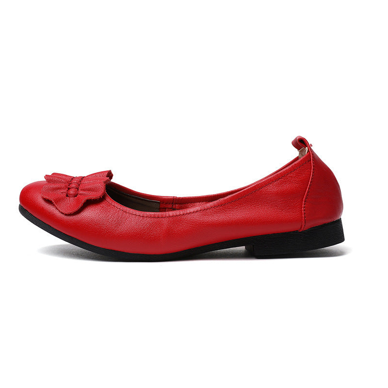 Damen Ballerinas mit dekorativem Schleifenakzent und rutschfester Sohle