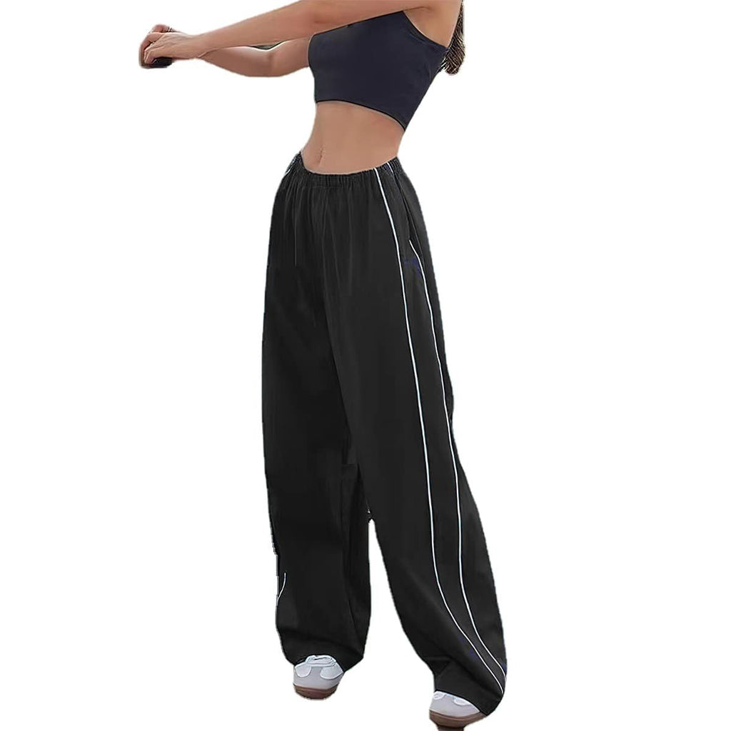 Damen Sportliche Hose mit weitem Schnitt und elastischem Bund