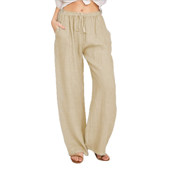Damen bequeme Leinenhose