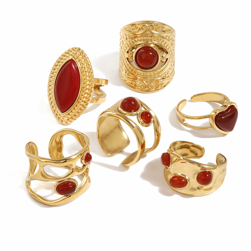 Damen Offener Ring mit Herzdesign und verstellbarer Größe Shop Nory