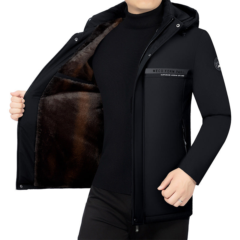 Herren Wattierte Stehkragenjacke mit wasserabweisender Oberfläche und Reißverschlusstaschen Shop Nory