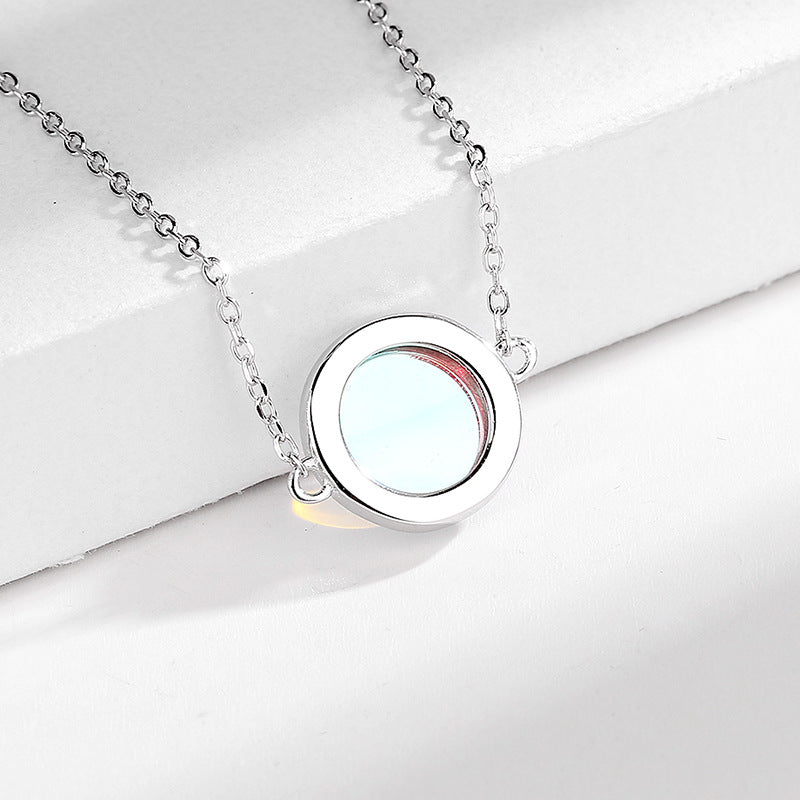 Damen Halskette mit einzigartigem Cabochon-Anhänger und feiner Gliederkette Shop Nory