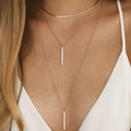 Damen mehrlagige Halskette mit minimalistischen Anhängern Shop Nory