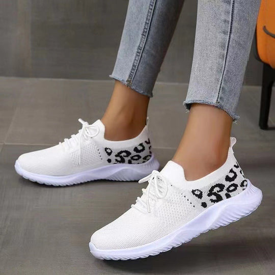 Damen Atmungsaktive Sneakers im modernen Leopardenmuster