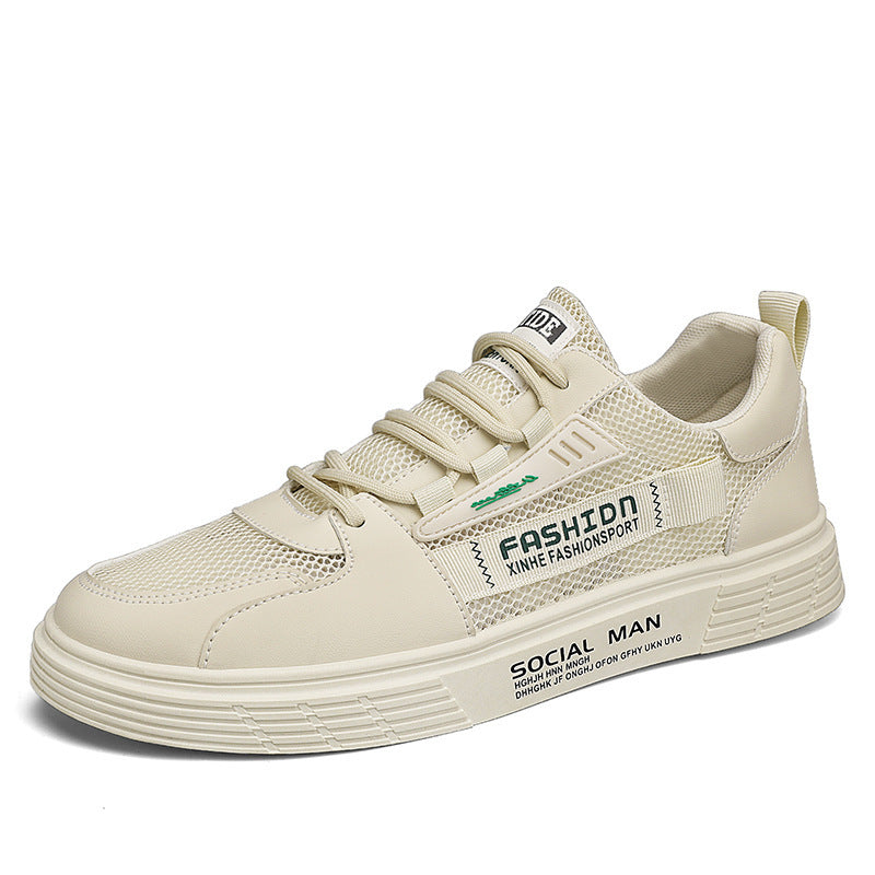 Herren Lässige Plateau-Sneaker mit atmungsaktivem Mesh- und Kunstleder-Mix Shopy Nory