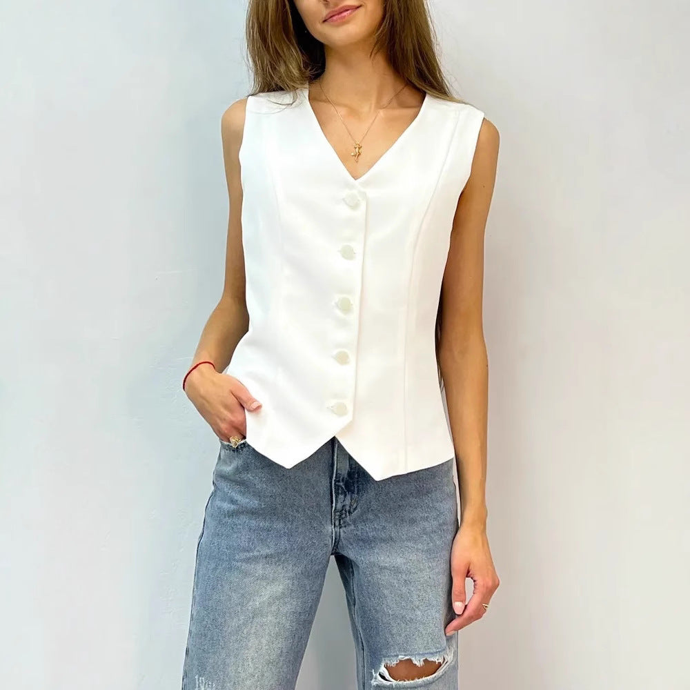 Damen Maßgeschneiderte Elegante Weste Shopnory