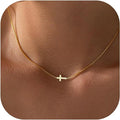 Damen Halskette mit minimalistisches Kreuz-Anhänger aus hochwertigem Edelstahl Shop Nory