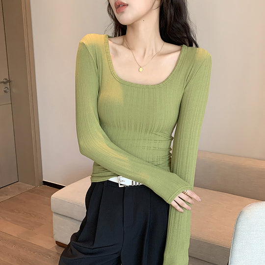 Damen Langarm Rippshirt Shop Nory