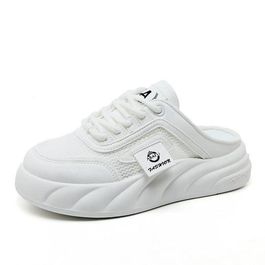 Damen Sneaker Mules mit atmungsaktiven Mesh-Obermaterial und bequemer Dämpfung