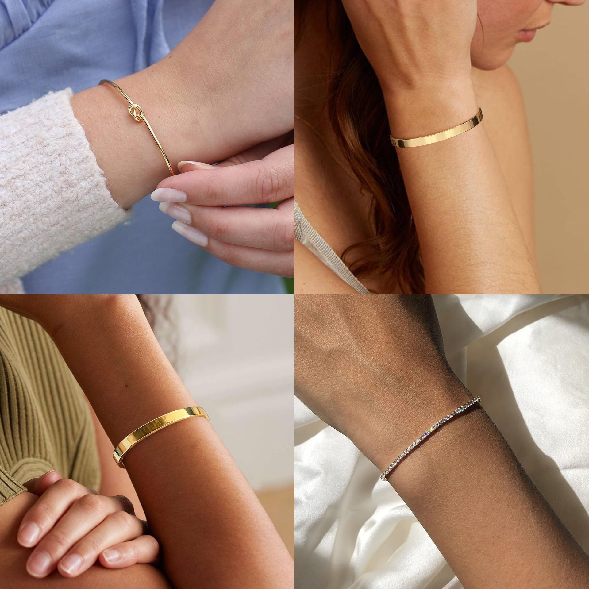 Damen modisches Armband-Set mit funkelnden Kristallen und elegantem Design Shop Nory