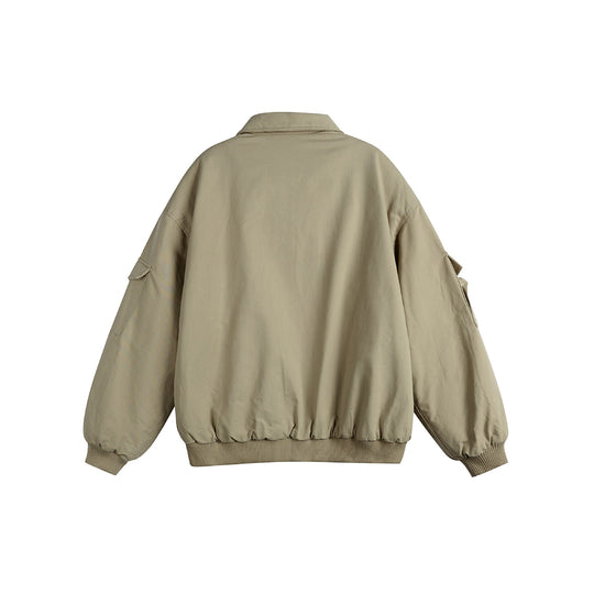 Unisex Boxy Utility-Blousonjacke mit Zip-Details und funktionalen Pattentaschen Shop Nory