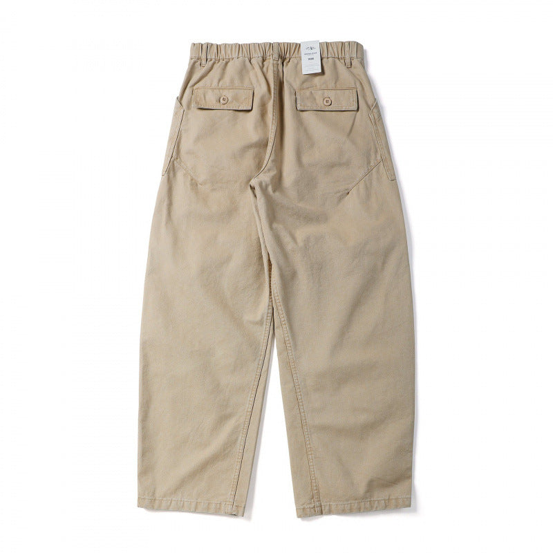 Unisex Lockere Utility-Hose mit hoher Taille, weitem Bein und aufgesetzten Arbeitstaschen Shop Nory