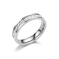 Damen Ring mit funkelnden, quadratischen Zirkonia-Steinen Shop Nory