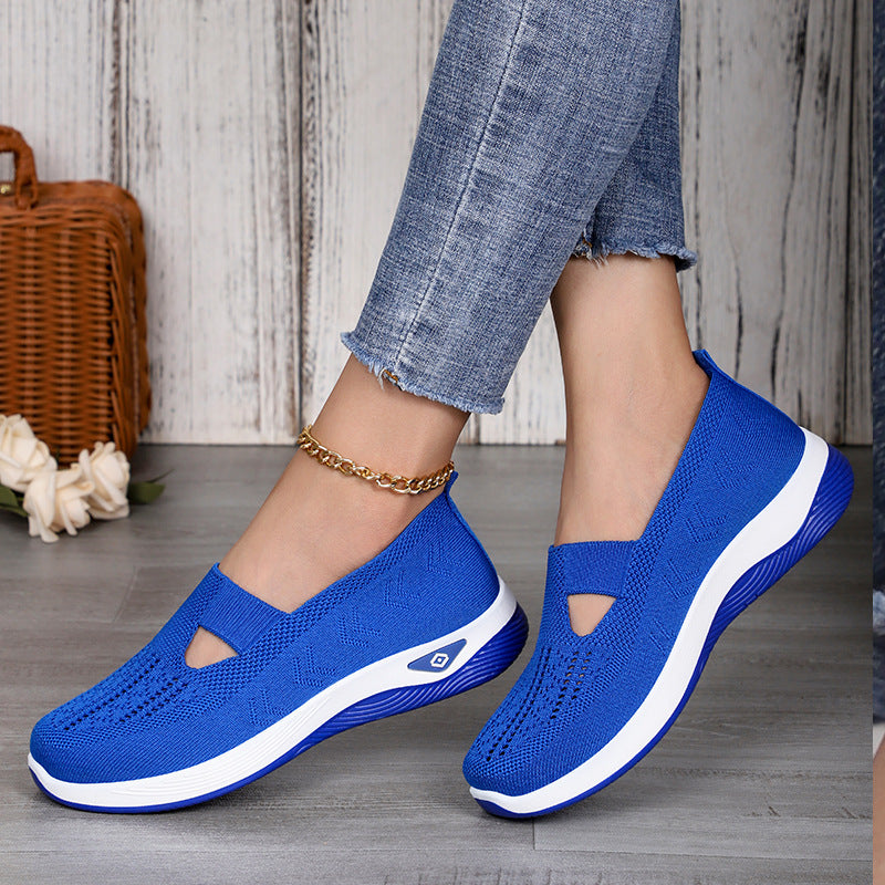 Damen Atmungsaktive Freizeit-Slipper mit elastischem Einschlupf und flexibler Sohle Shopnory