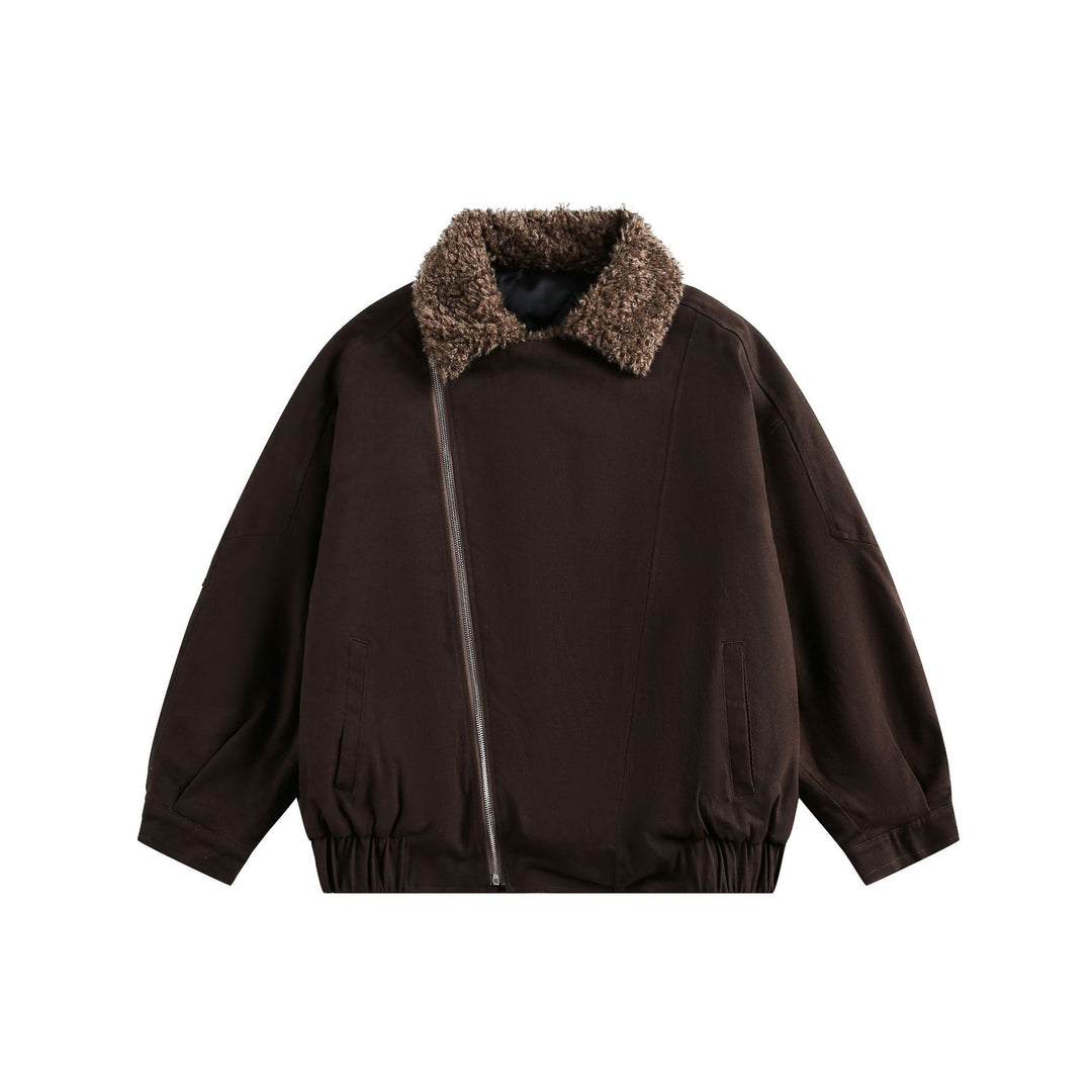 Herren Kurzblouson im Pilotenstil mit großzügigem Teddy‑Fellkragen und elastischem Bund Shop Nory