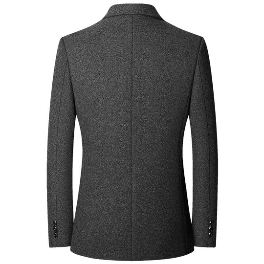 Herren Modernes tailliertes Einreihiges Sakko aus Wollmischung mit feiner Struktur Shop Nory