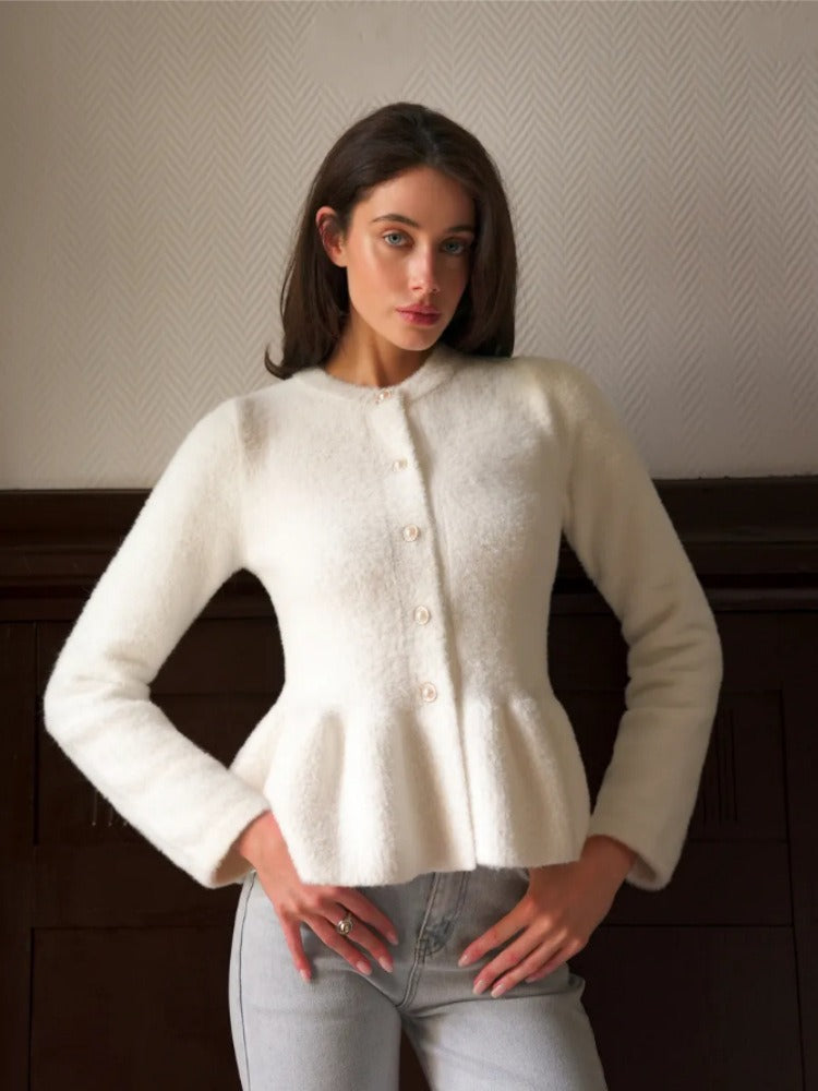 Damen Modische Strickjacke mit taillierter Passform Shop Nory