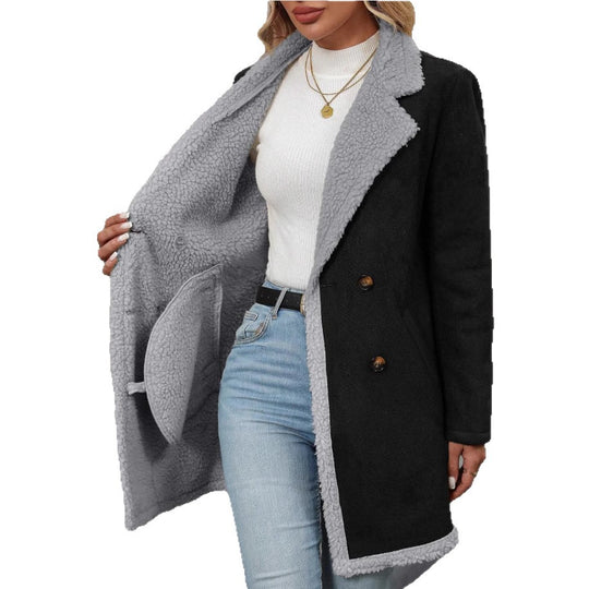 Damen Elegante und bequeme Teddyfelljacke
