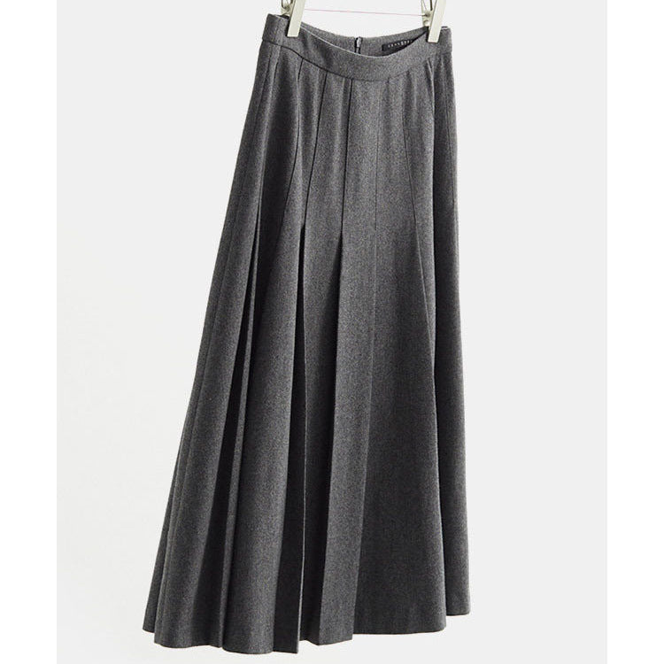 Damen Langer Plisseerock mit hohem Bund Shop Nory