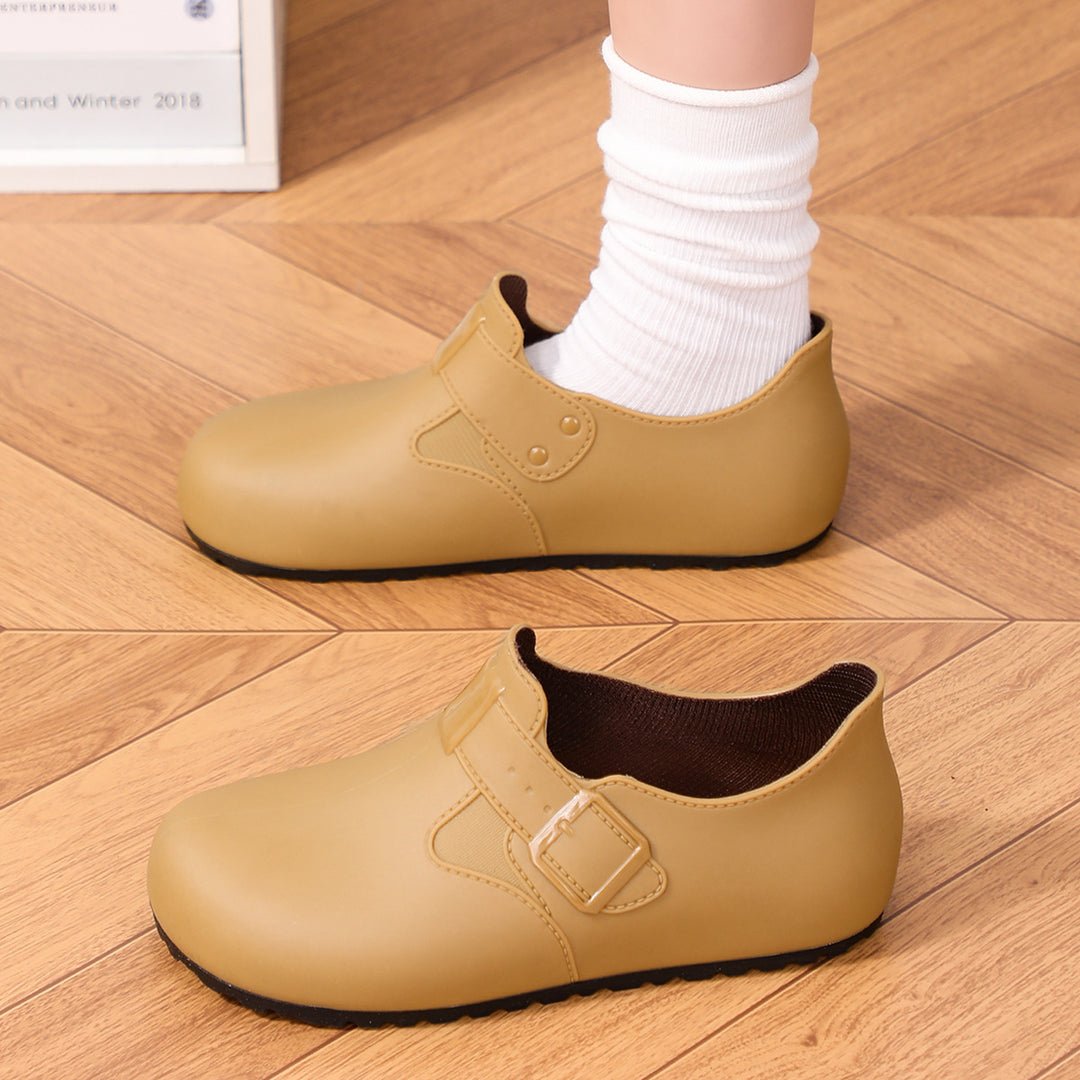 Damen Minimalistische Regen-AnklShop Noryoots mit verstellbarer Schnallenlasche Shop Nory