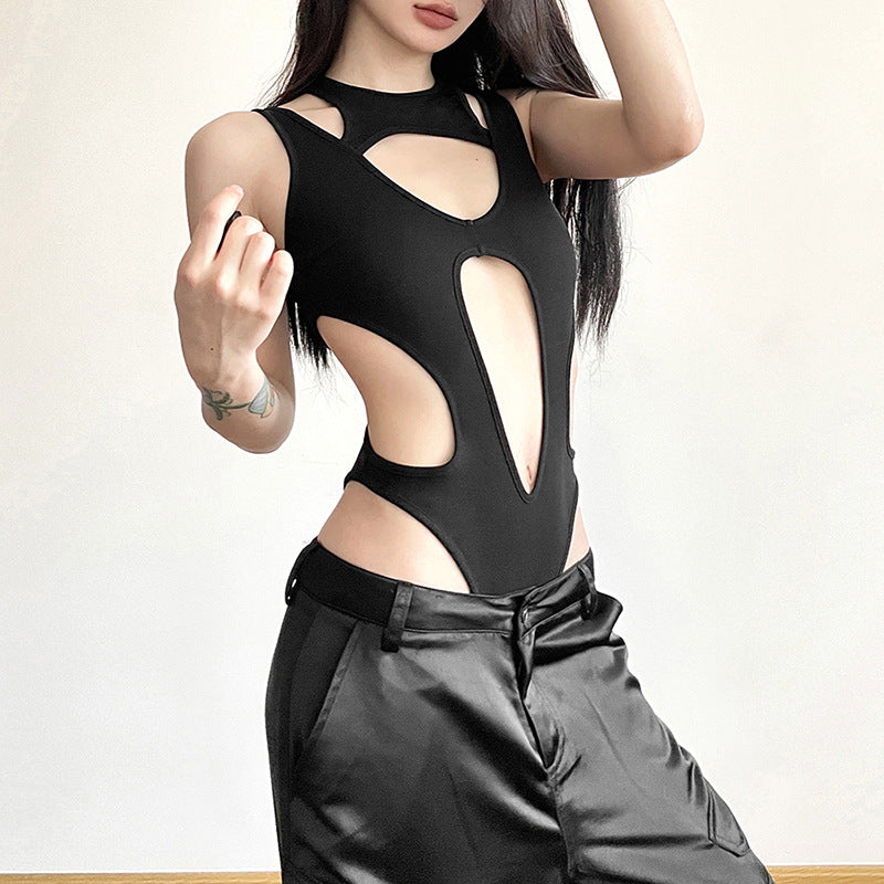 Damen sportlicher Cut-Out Badeanzug