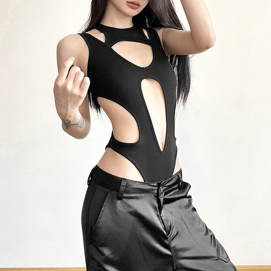 Damen sportlicher Cut-Out Badeanzug