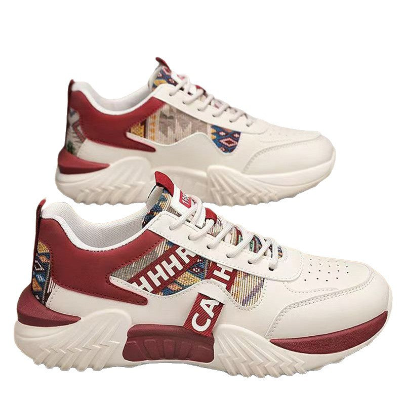 Damen Chunky-Plateau-Sneaker mit ethnischem Webmuster und gepolstertem Komfortschaft Shop Nory