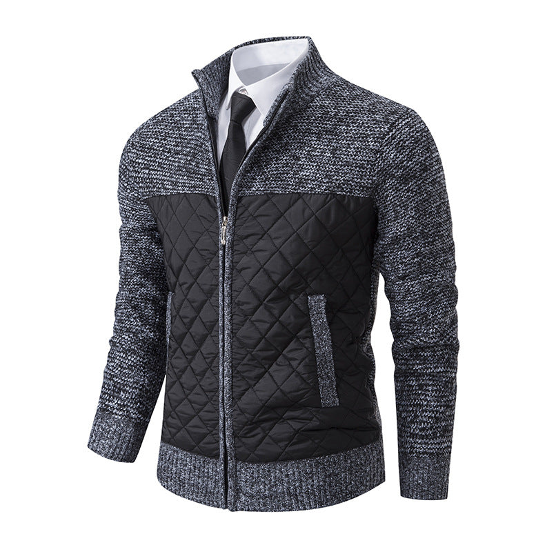 Herren gesteppte Freizeitjacke mit hochschließendem Kragen und praktischen Taschen