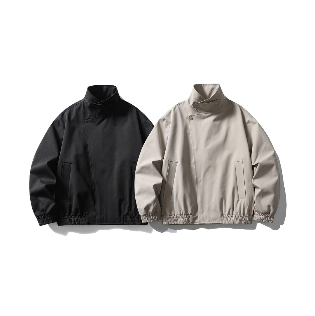 Unisex Kastig geschnittener Funktionsblouson mit hohem Funnelkragen und verdeckter Druckknopfleiste Shop Nory