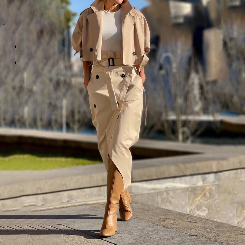 Damen modische Jacke und Rock Set