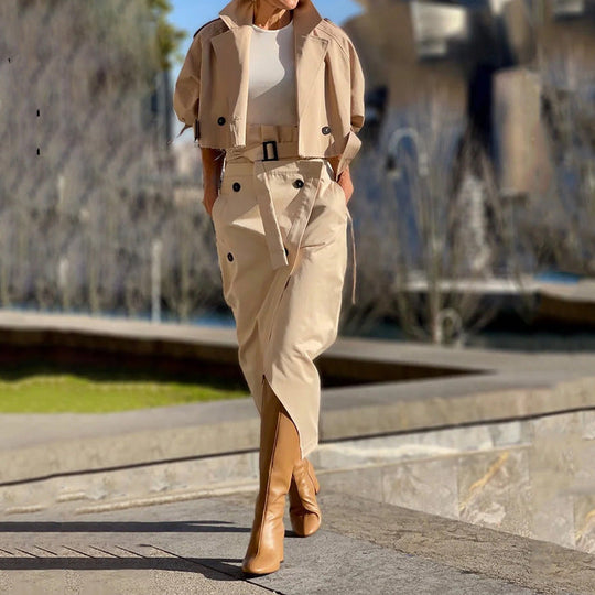 Damen modische Jacke und Rock Set