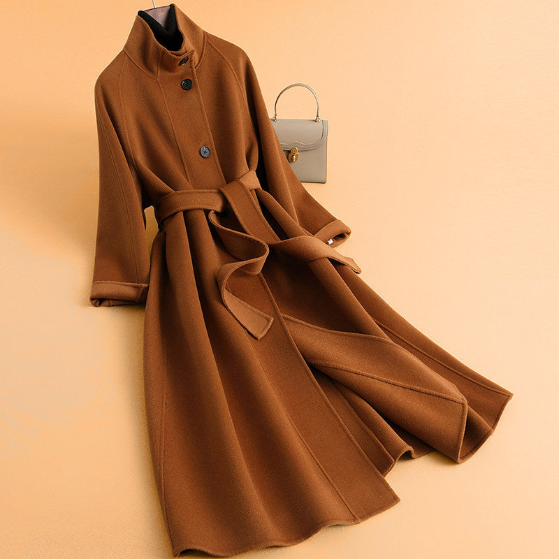 Damen Stylischer und eleganter Mantel mit hohem Kragen Shop Nory
