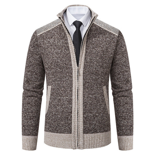 Herren Strickjacke mit hohem Kragen