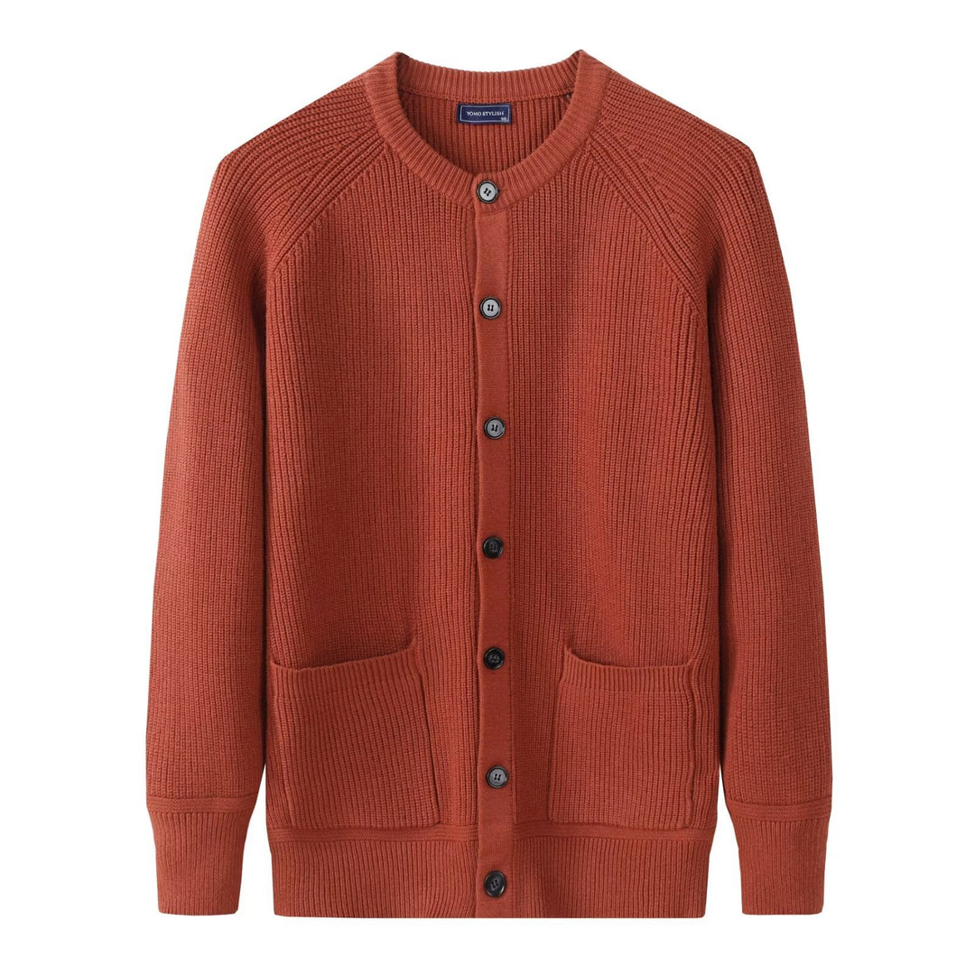 Herren Modische Strickjacke mit Rundhalsausschnitt Shop Nory