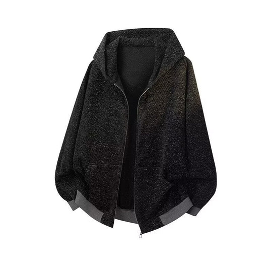 Damen Modische Jacke mit Kapuze und asymmetrischem Schnitt Shop Nory