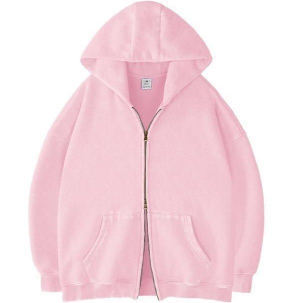Unisex Oversized Kapuzenjacke mit Doppelreißverschluss und Kängurutaschen Shop Nory